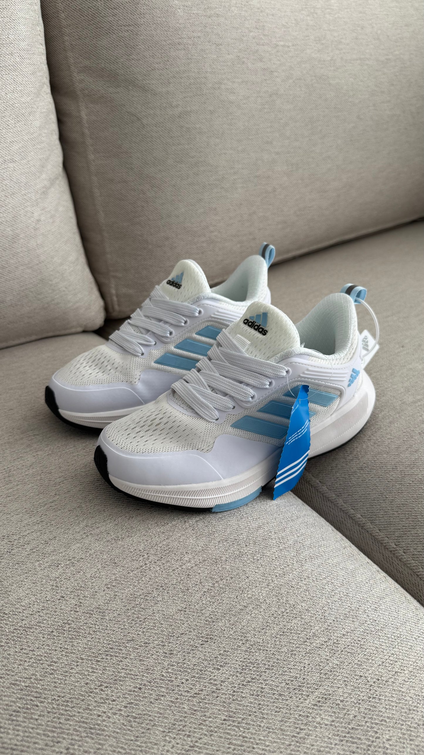 ADIDAS BOUNCE BLANCO AZUL NIÑO