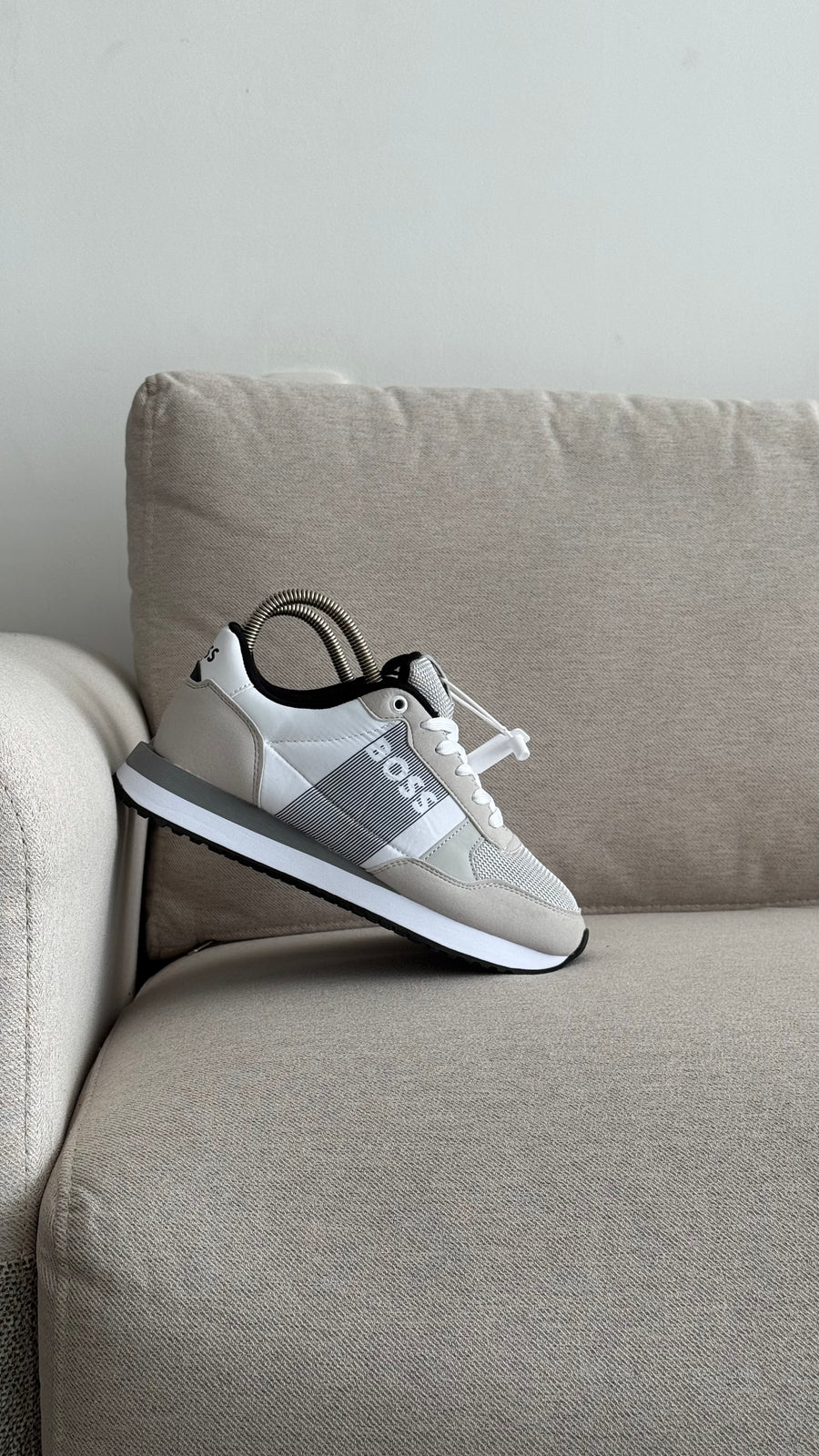 HUGO BOSS TENIS BLANCO GRIS NEGRO