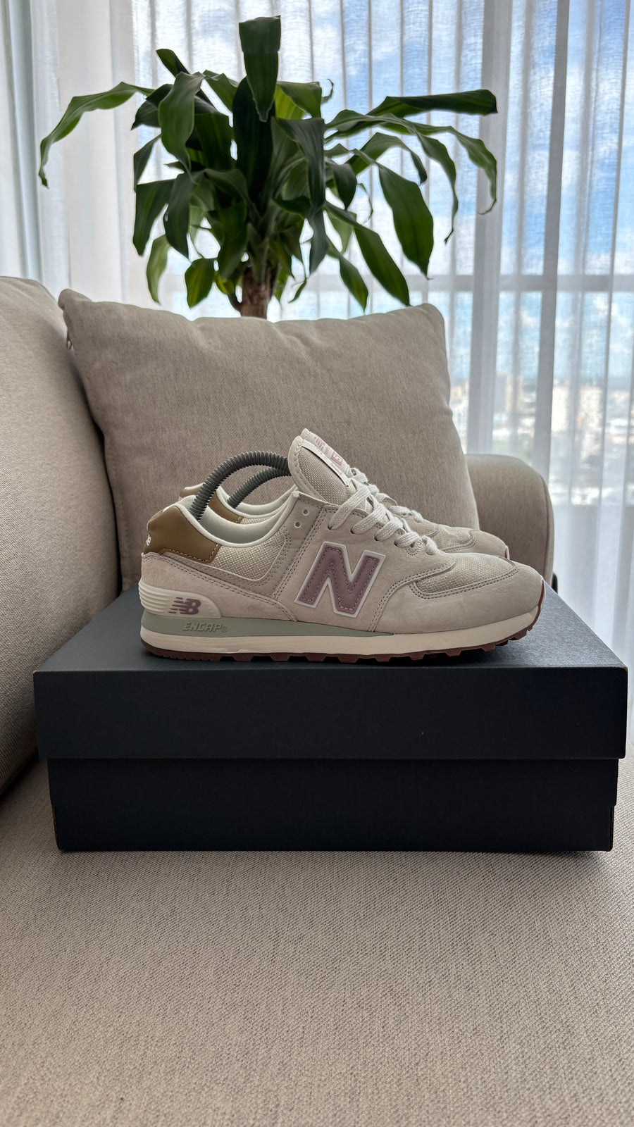 NEW BALANCE 574 GRIS ROSA