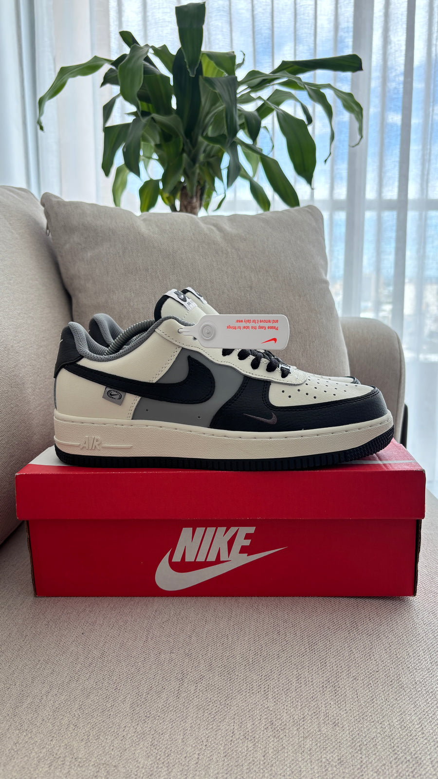 AF1 GRIS NEGRO
