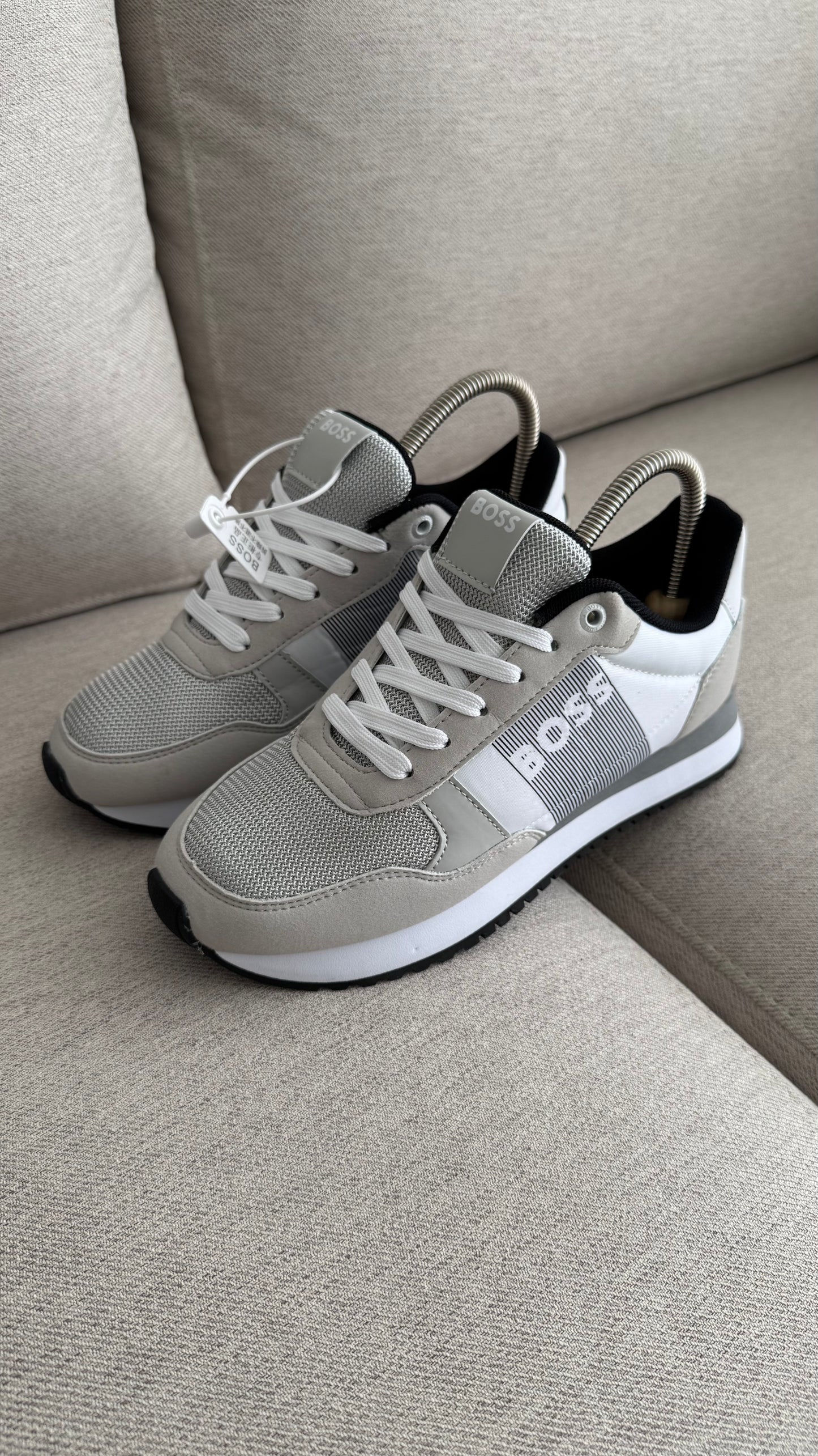HUGO BOSS TENIS BLANCO GRIS NEGRO
