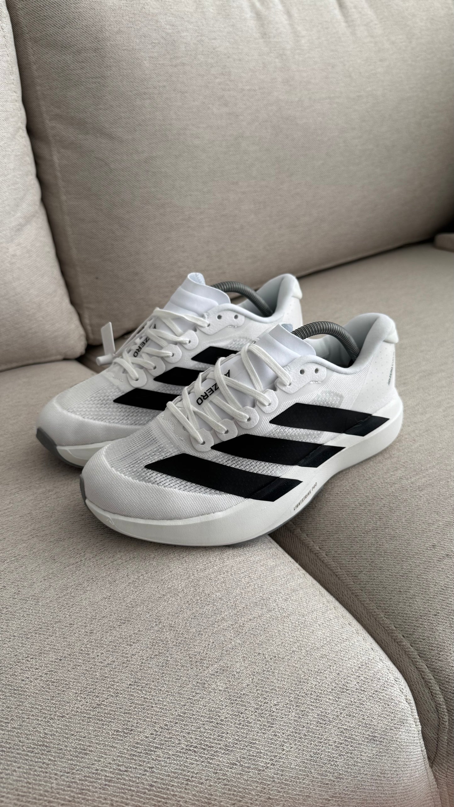 ADIDAS ADIZERO BLANCO NEGRO