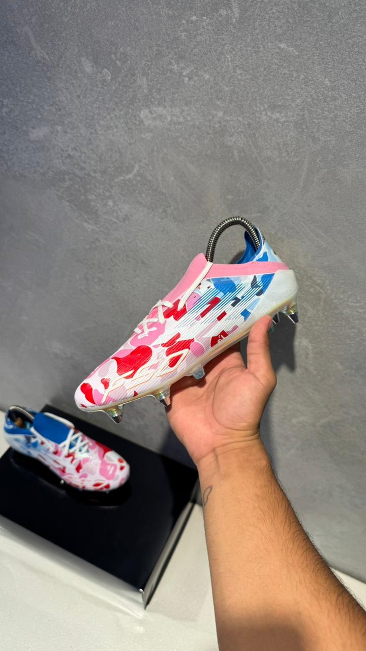 ADIDAS GUAYO F50 BLANCO ROSA AZUL