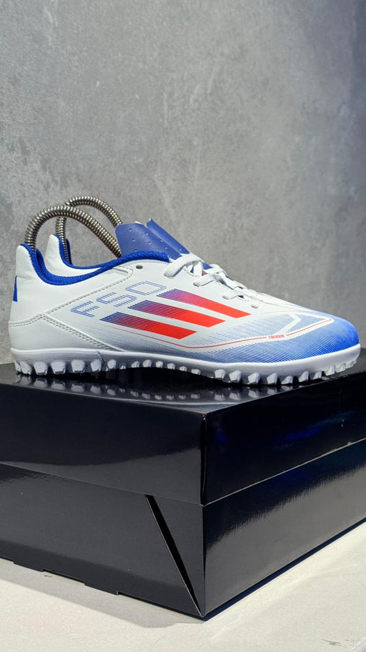 ADIDAS GUAYO SINTETICA F50 BLANCO AZUL