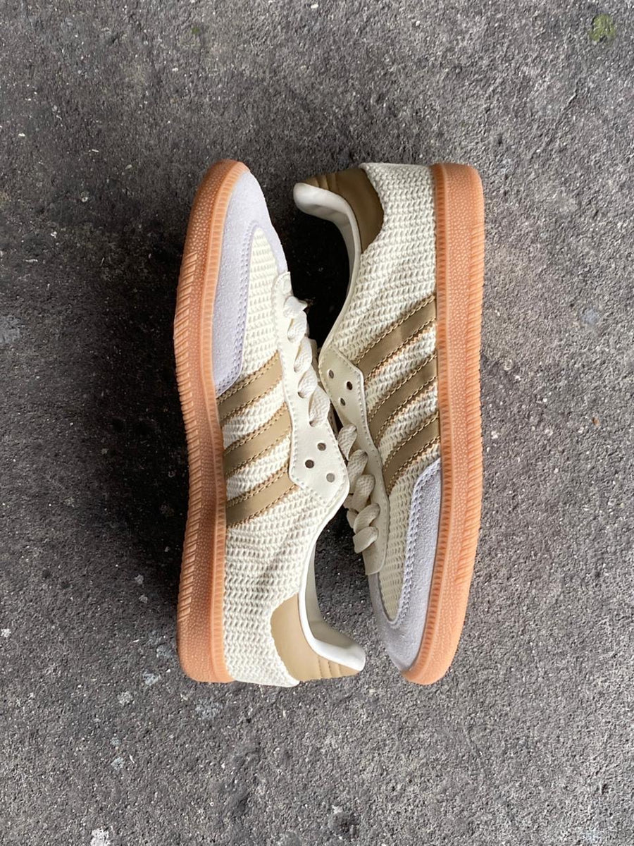 ADIDAS SAMBA BLANCO BEIGE TELA