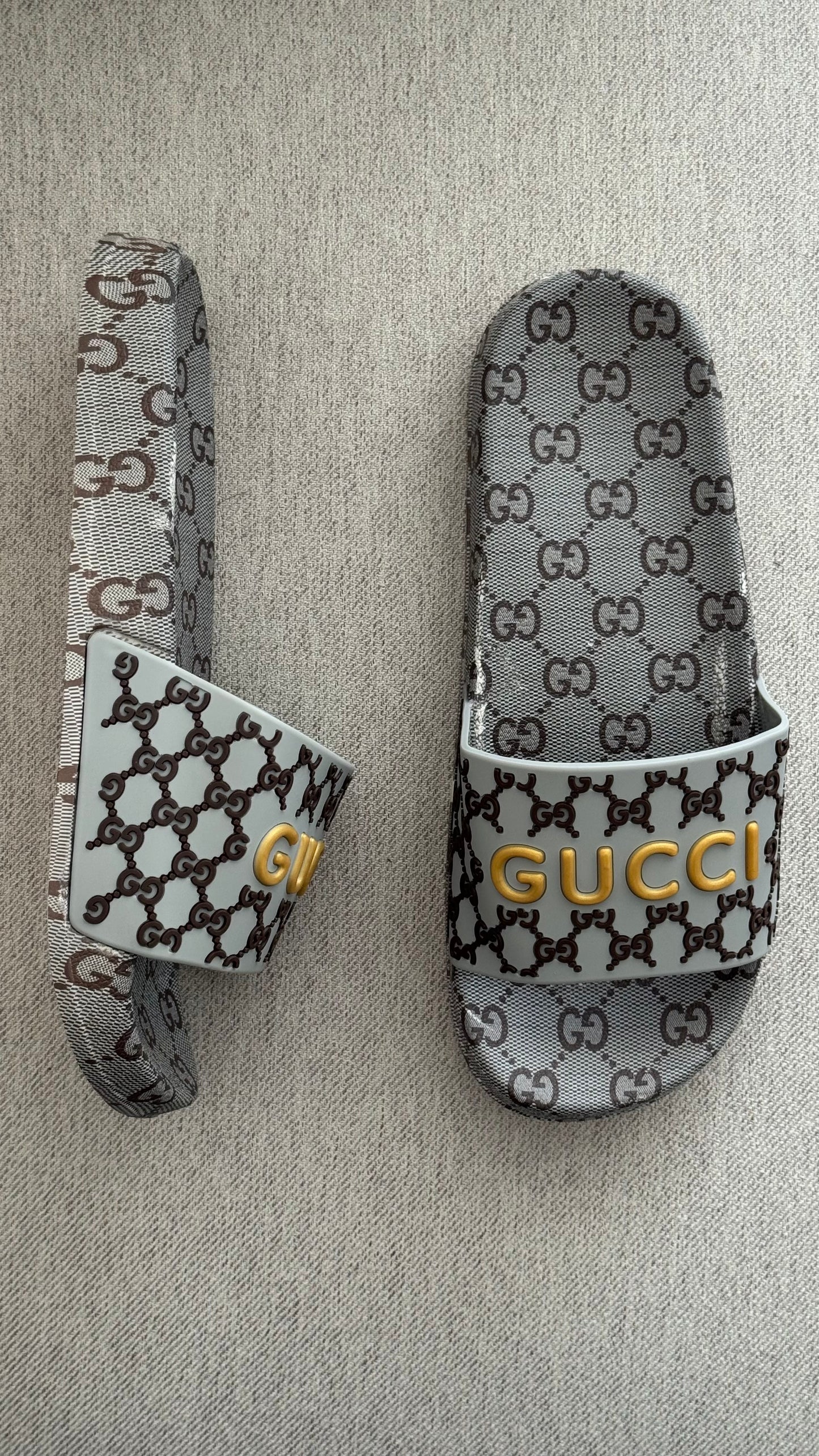 CHANCLA GUCCI BEIGE