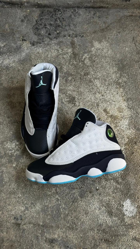 RETRO 13 BLANCA AZUL NEON NIÑOS