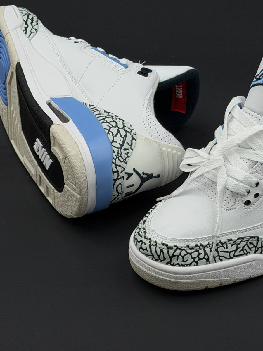 JORDAN RETRO 3 BLANCO AZUL