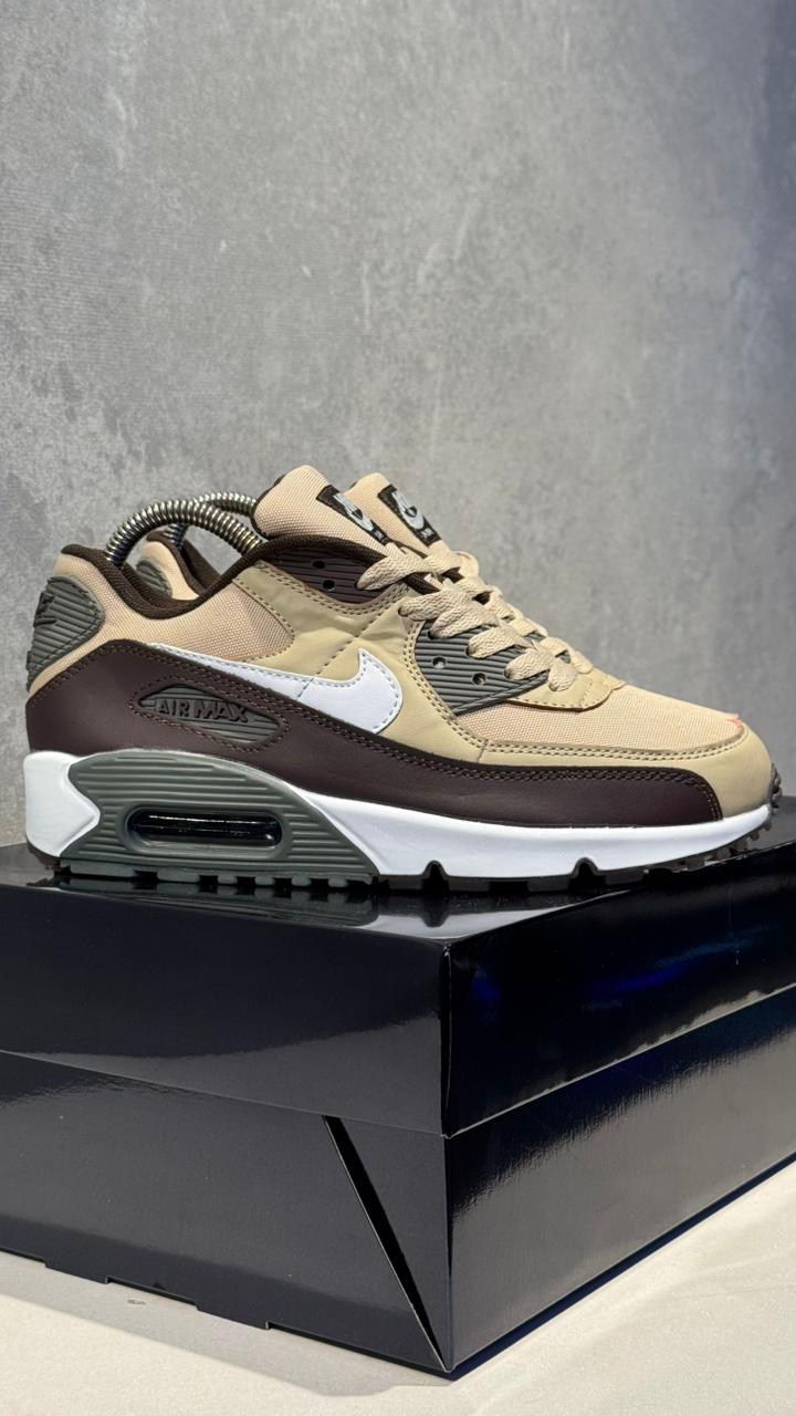 NIKE AIR MAX 90 BEIGE CAFE BLANCO