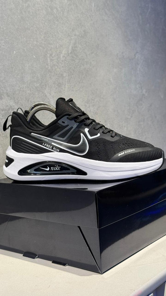 NIKE FREE RUN NEGRO BLANCO