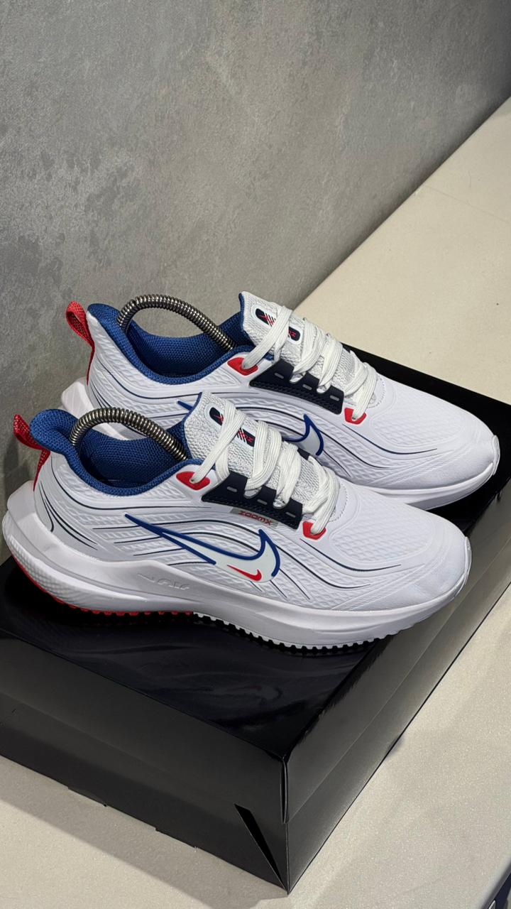 NIKE DOBLE CHULO BLANCO AZUL