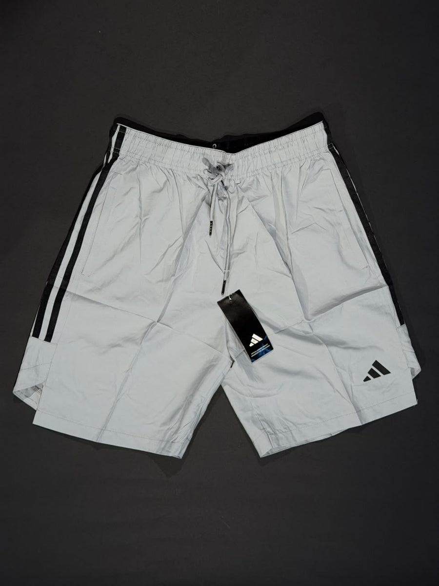 PANTALONETA DEPORTIVA ADIDAS 3 RAYA GRIS NEGRO