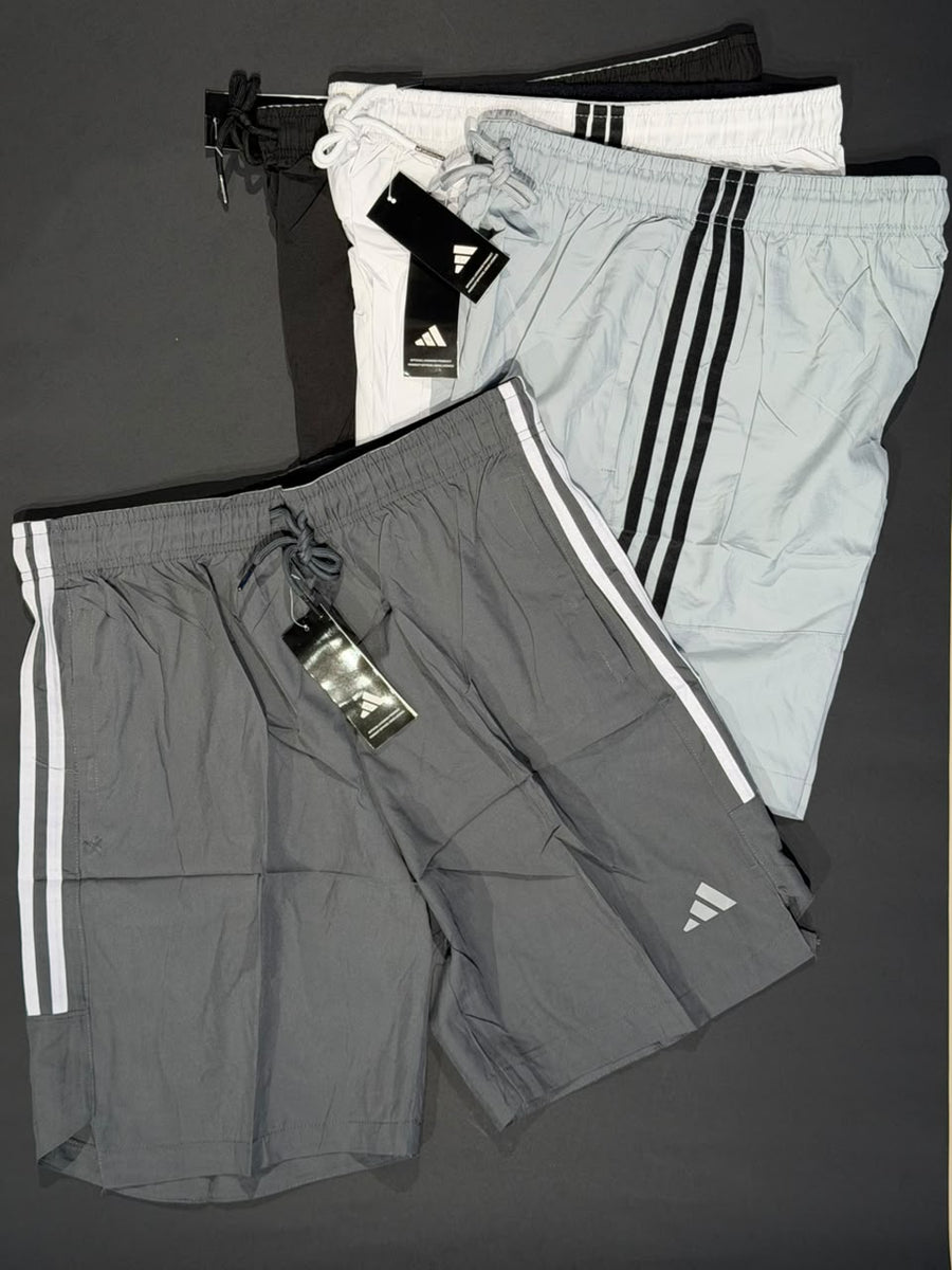 PANTALONETA DEPORTIVA ADIDAS 3 RAYA GRIS OSCURO