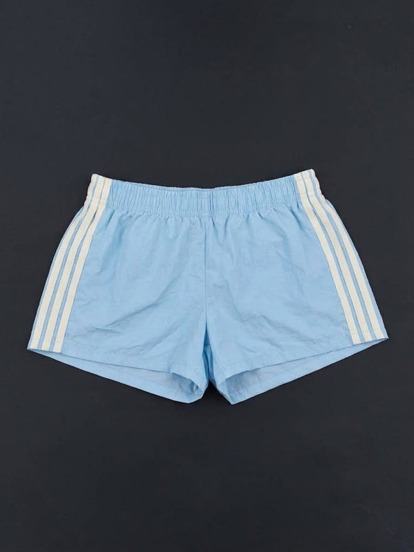SHORT AZUL CIELO RAYA BLANCA DAMA