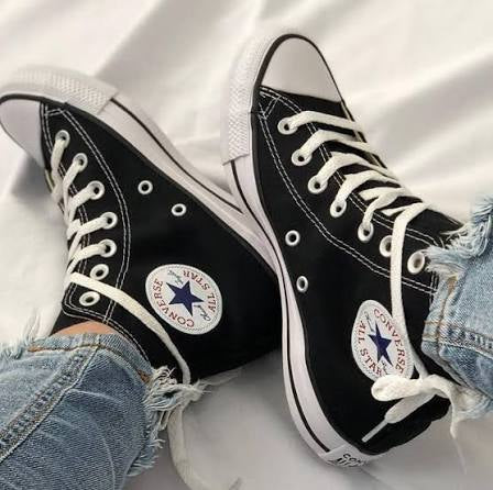 BOTA CONVERSE CLASICA NEGRO BLANCO PROMO