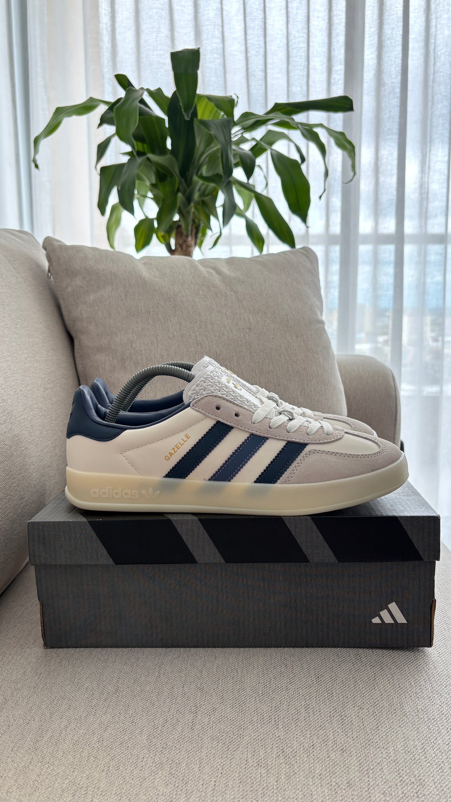 ADIDAS GAZELLE BLANCO AZUL