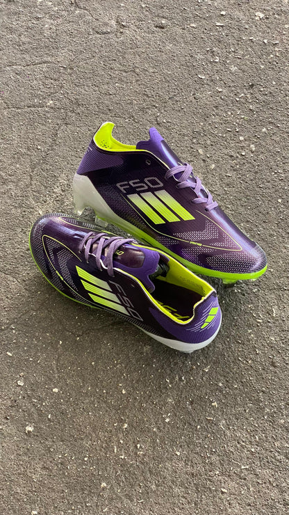 ADIDAS GUAYO F50 NIÑO NEGRO VERDE