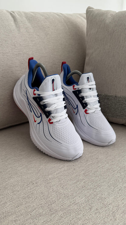 NIKE DOBLE CHULO BLANCO AZUL