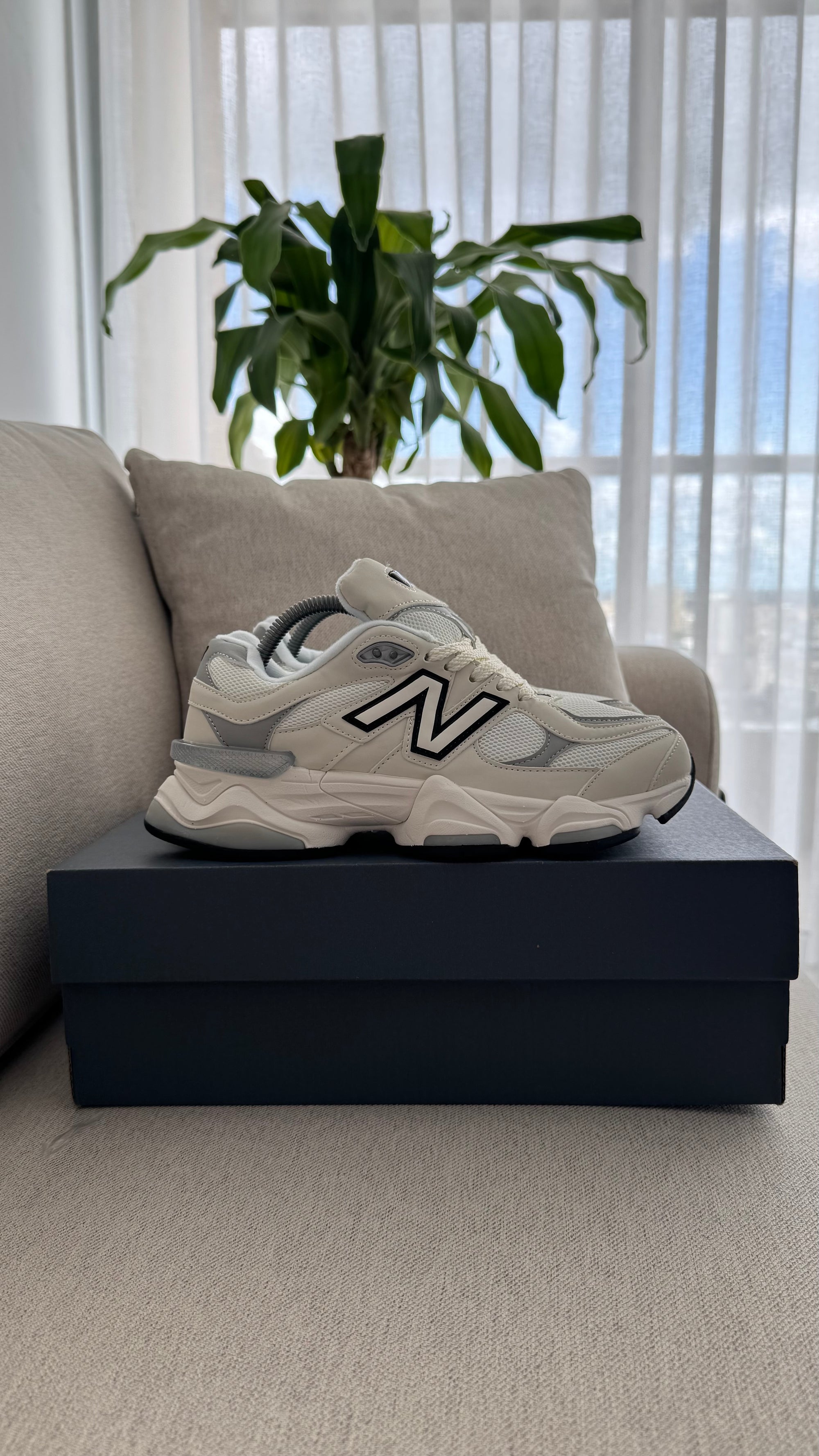 NEW 9060 BLANCO GRIS NEGRO