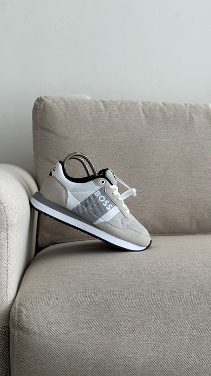 HUGO BOSS TENIS BLANCO GRIS NEGRO