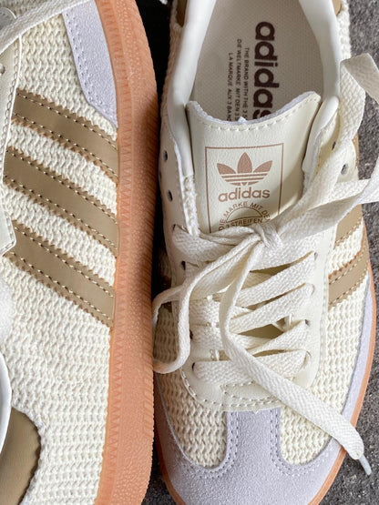 ADIDAS SAMBA BLANCO BEIGE TELA