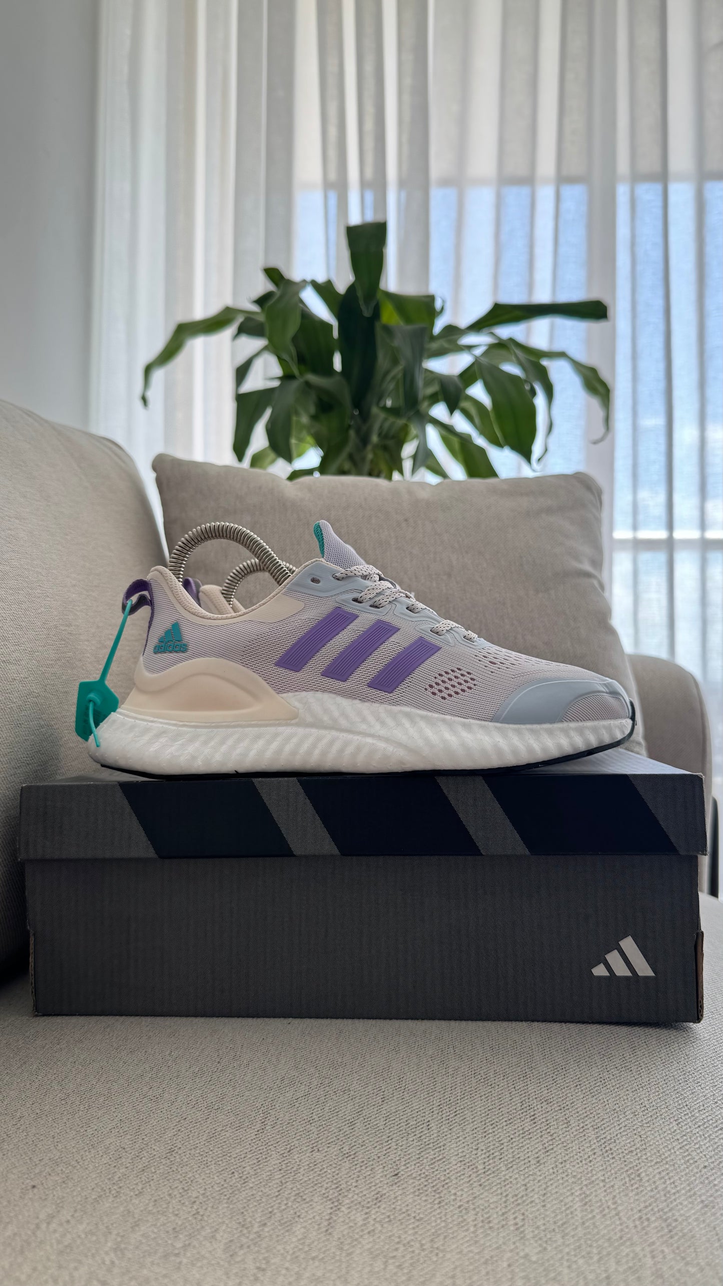 ADIDAS ALPHABOUNCE GRIS MORADO