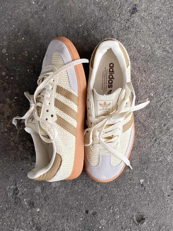 ADIDAS SAMBA BLANCO BEIGE TELA