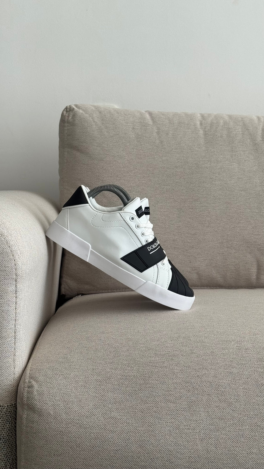 DOLCE GABBANA VELCRO BLANCO NEGRO