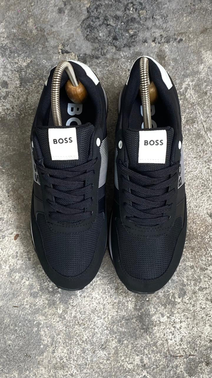 HUGO BOSS NEGRO RAYAS BLANCA