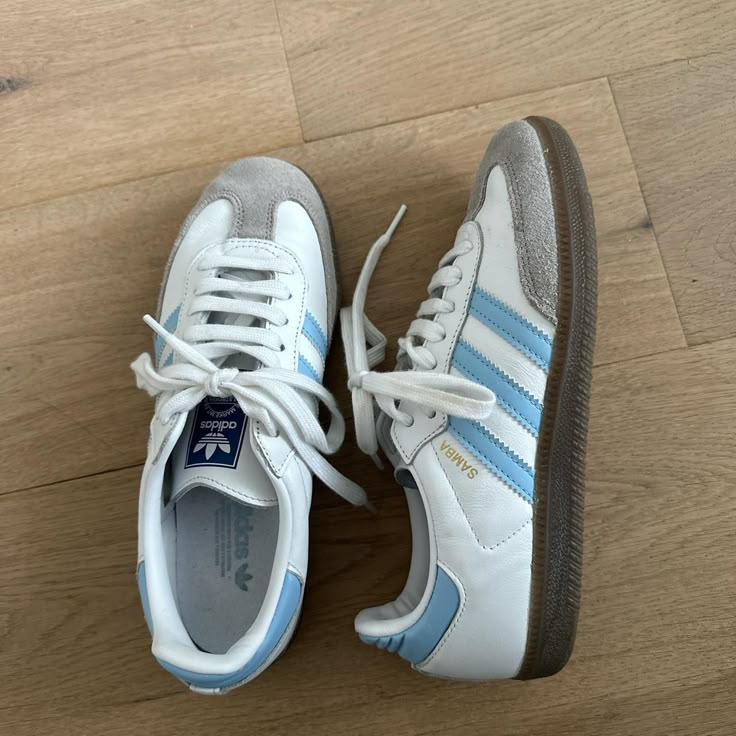 ADIDAS SAMBA BLANCO AZUL CLIELO