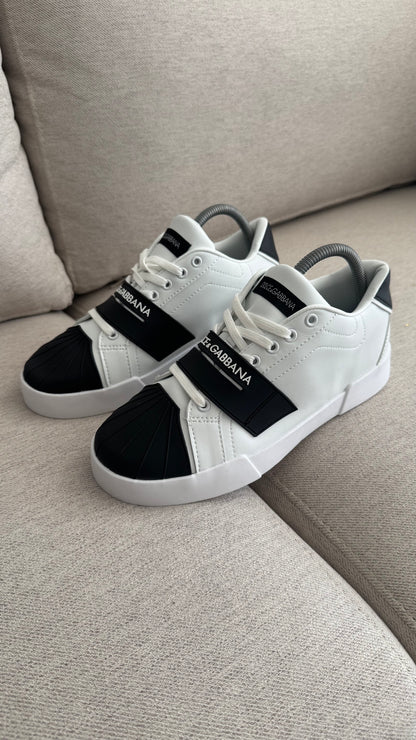 DOLCE GABBANA VELCRO BLANCO NEGRO