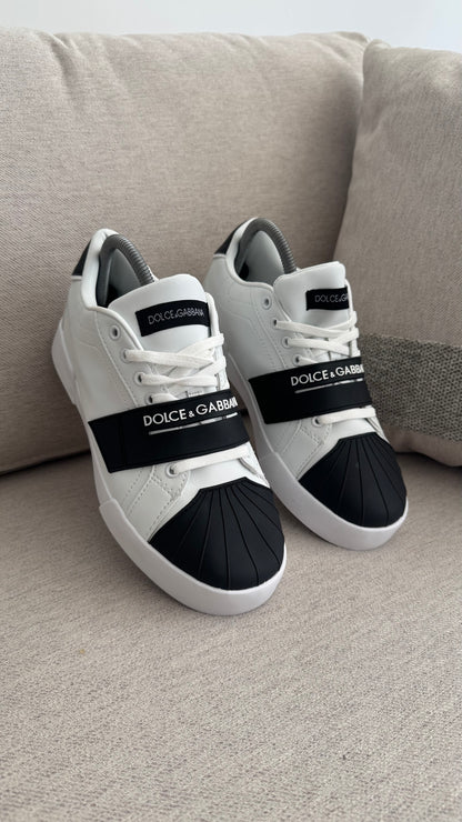 DOLCE GABBANA VELCRO BLANCO NEGRO