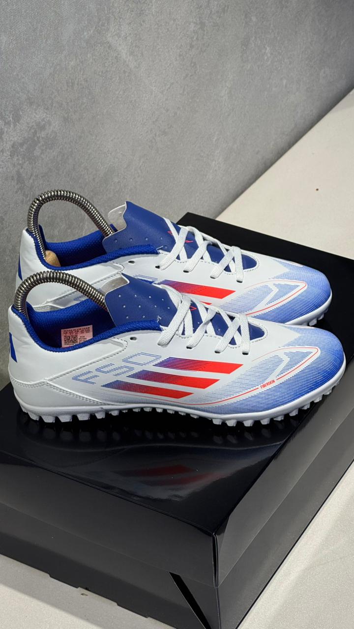 ADIDAS GUAYO SINTETICA F50 BLANCO AZUL