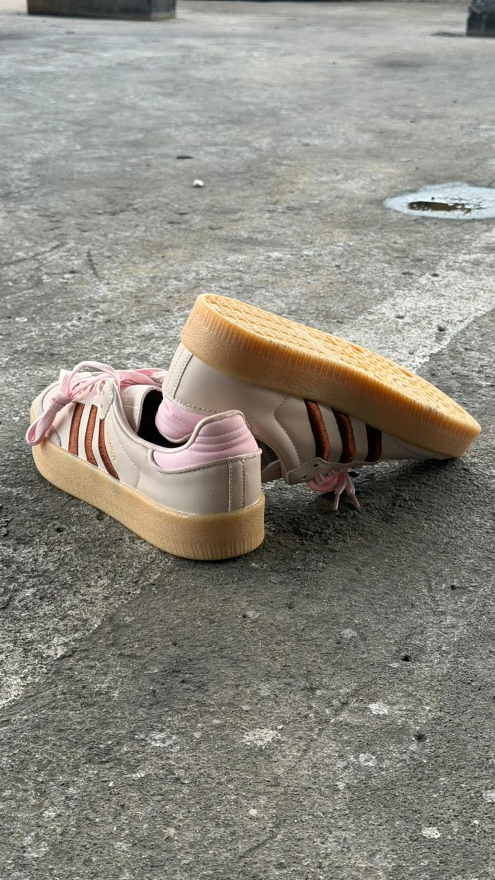 ADIDAS SAMBA PLATAFORMA CAFE ROSA