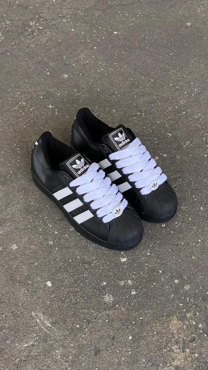 ADIDAS SUPER STAR NEGRO CORDON BLANCO