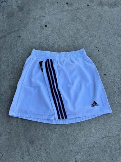 ADIDAS FALDA CON SHORTS BLANCA 3 RAYAS