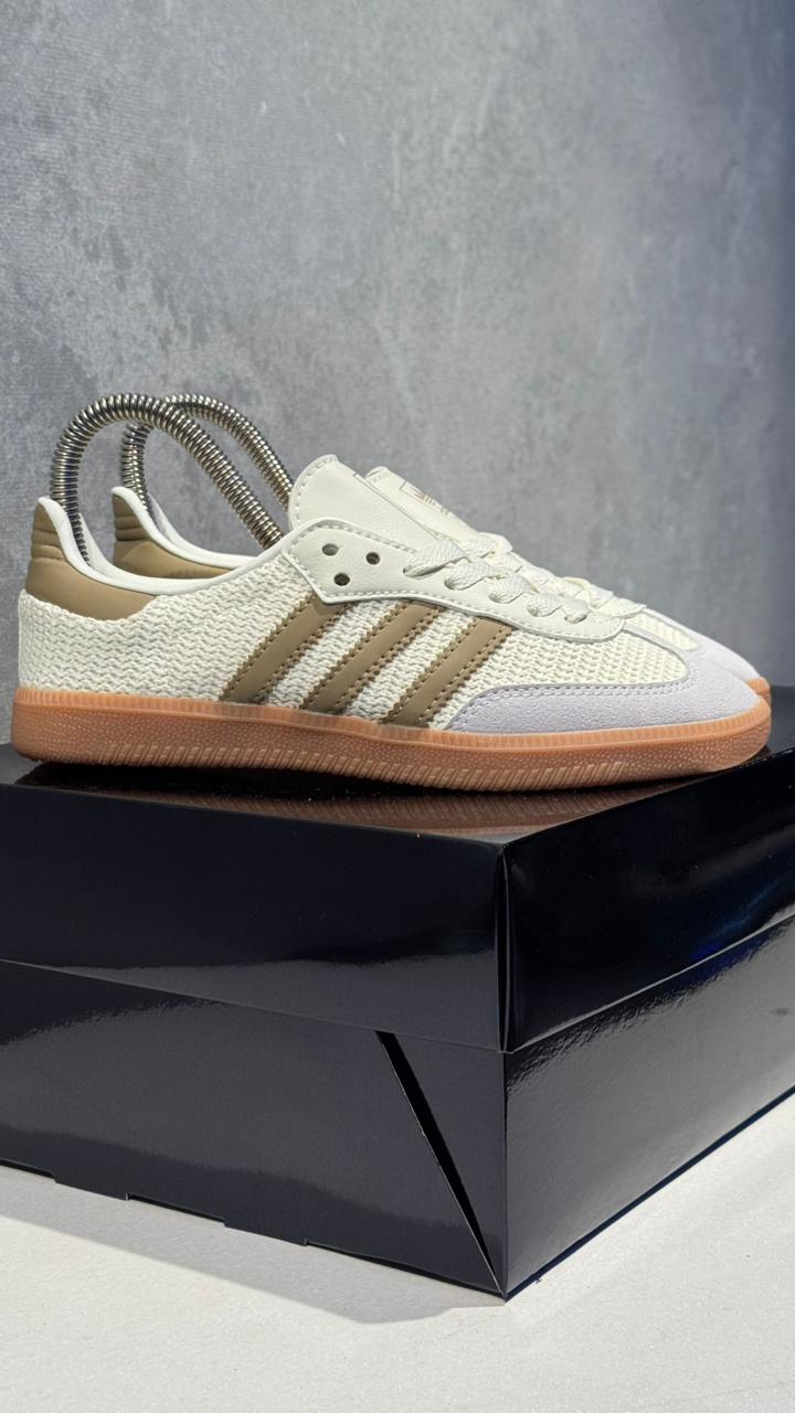 ADIDAS SAMBA BLANCO BEIGE TELA