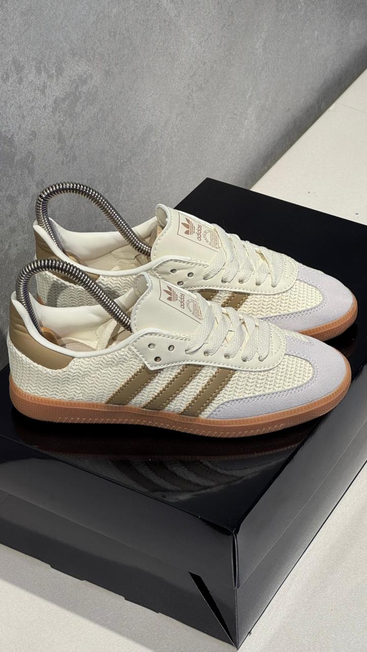 ADIDAS SAMBA BLANCO BEIGE TELA