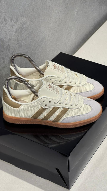 ADIDAS SAMBA BLANCO BEIGE TELA