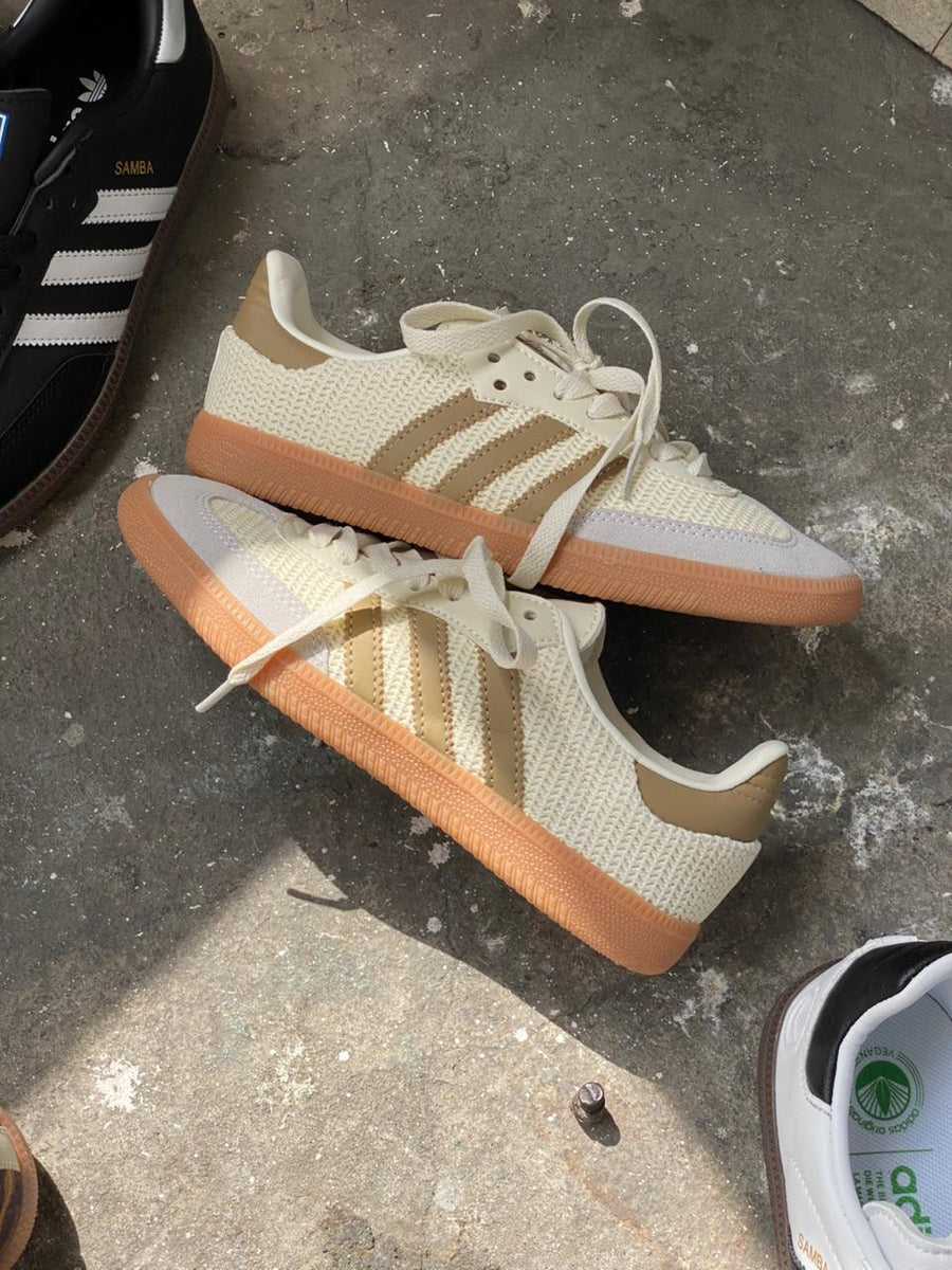 ADIDAS SAMBA BLANCO BEIGE TELA