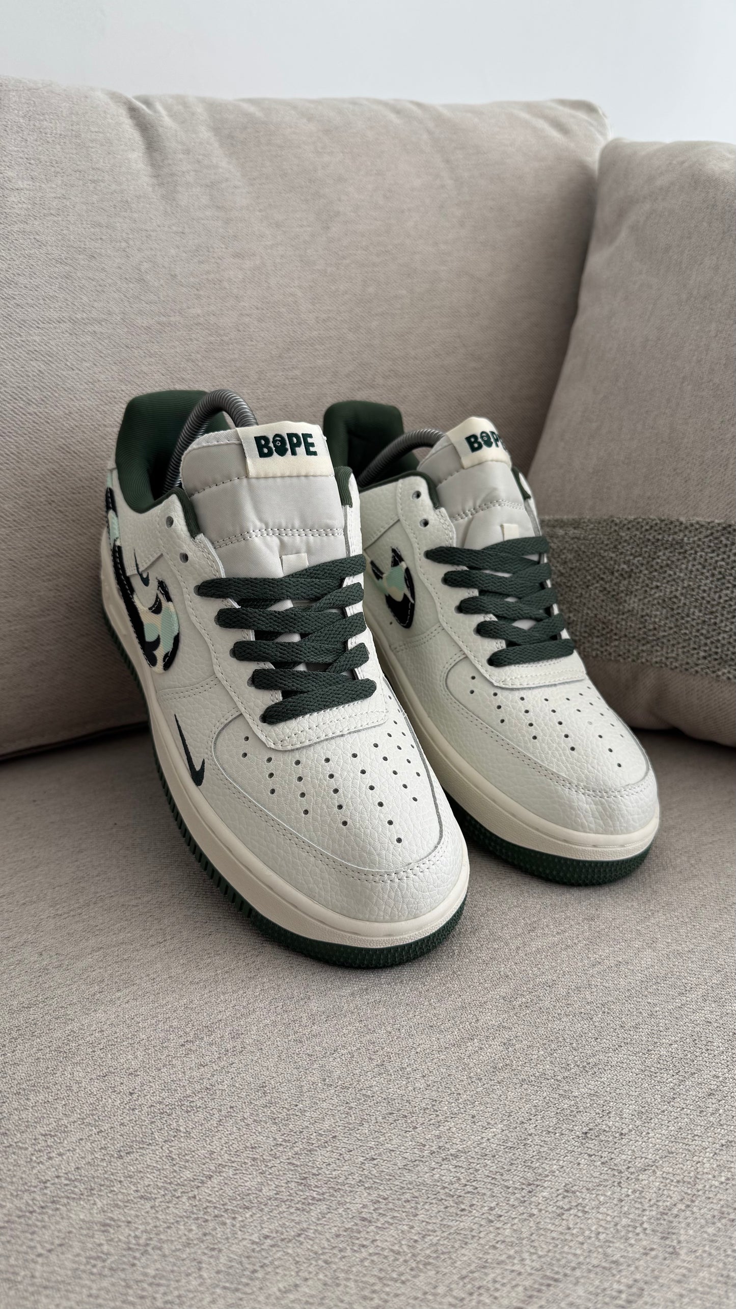 AF1 BAPE BLANCO VERDE