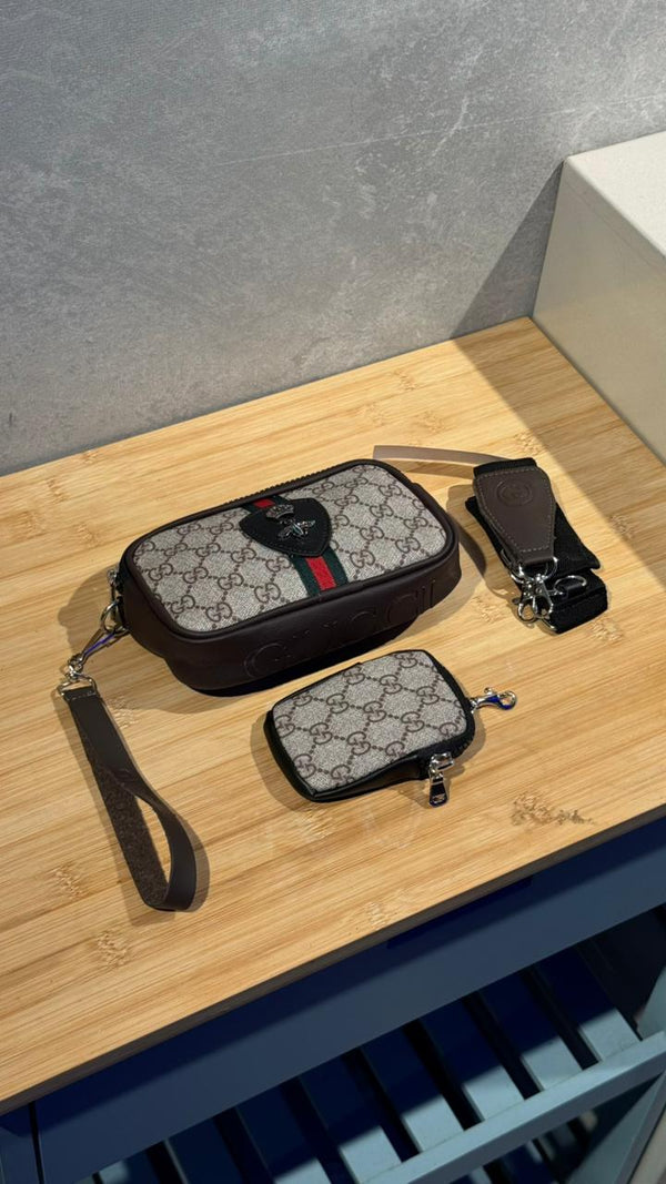 BOLSO CARRIEL MONEDERO GUCCI  AVEJA