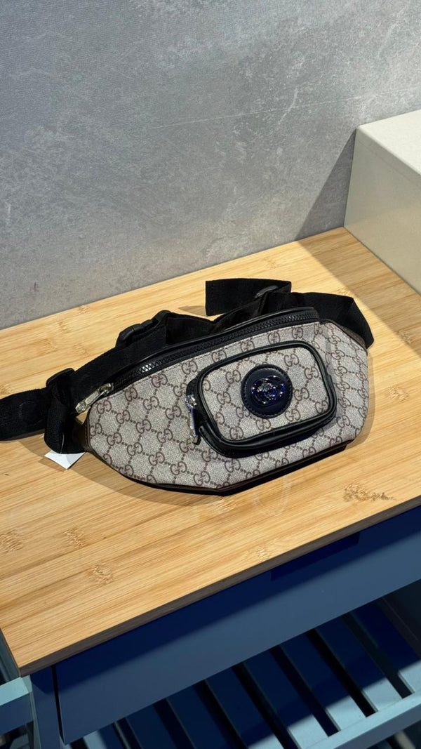 BOLSO CANGURO GUCCI BEIGE NEGRO