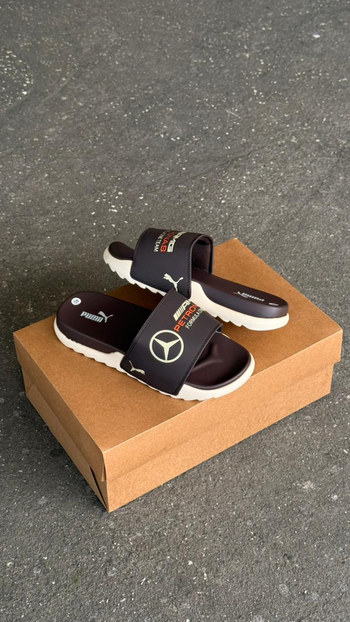 CHANCLAS PUMA AMG NEGRA BEIGE