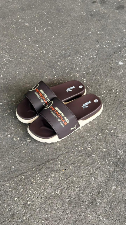 CHANCLAS PUMA AMG NEGRA BEIGE