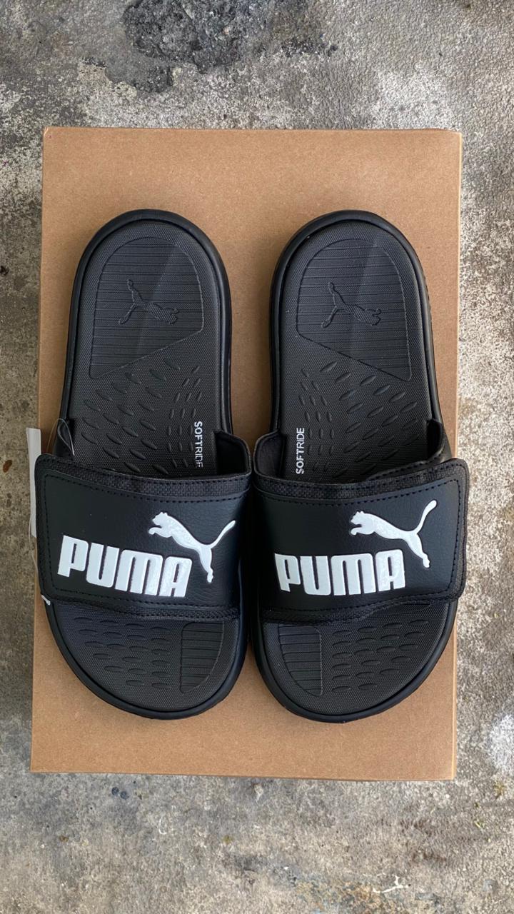 CHANCLAS PUMA CLASICA NEGRO BLANCO