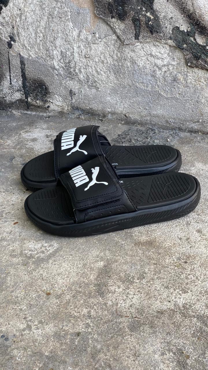 CHANCLAS PUMA CLASICA NEGRO BLANCO