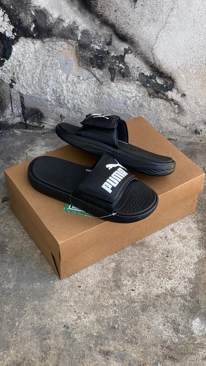 CHANCLAS PUMA CLASICA NEGRO BLANCO