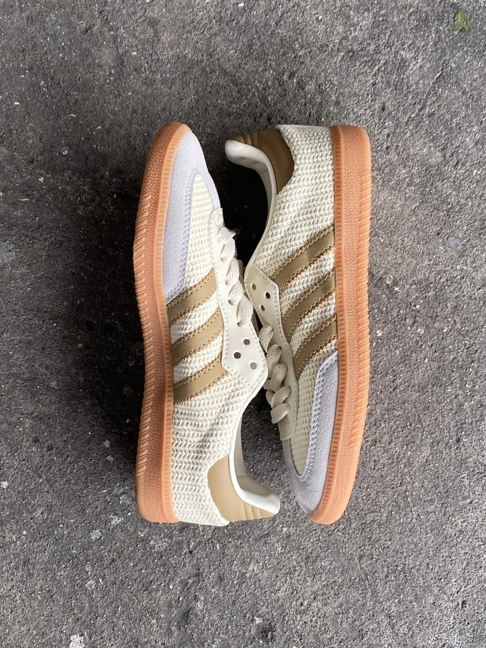 ADIDAS SAMBA BLANCO BEIGE TELA