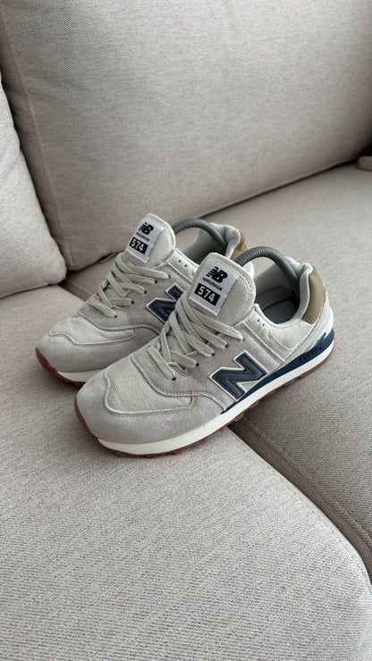 NEW BALANCE 574 GRIS AZUL TURQUIS